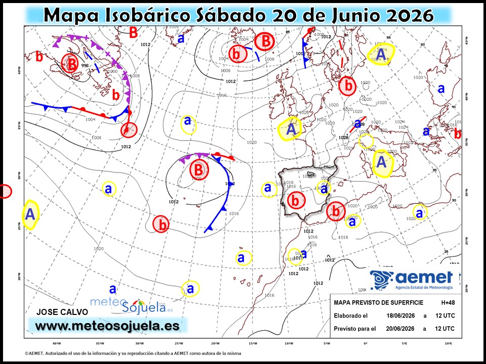 Mapa Isobárico La Rioja. Meteosojuela