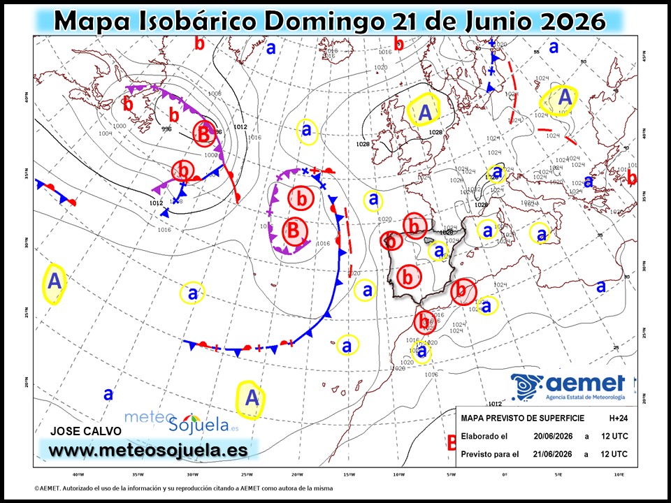 Mapa Isobárico La Rioja. Meteosojuela