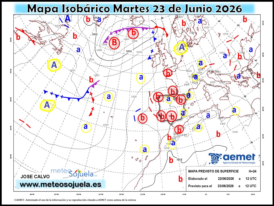 Mapa Isobárico La Rioja. Meteosojuela