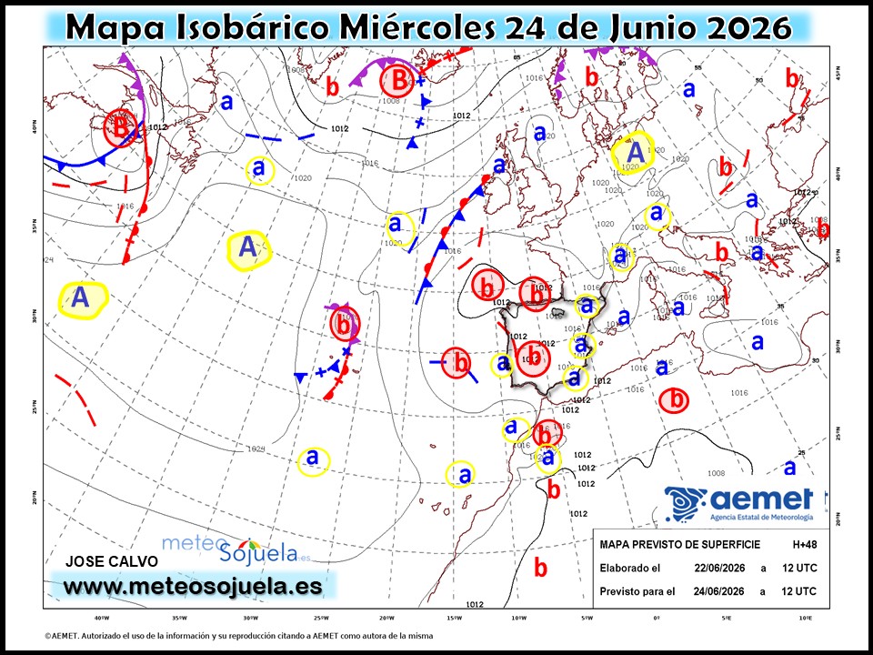 Mapa Isobárico La Rioja. Meteosojuela