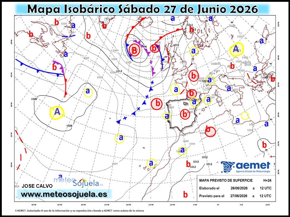Mapa Isobárico La Rioja. Meteosojuela