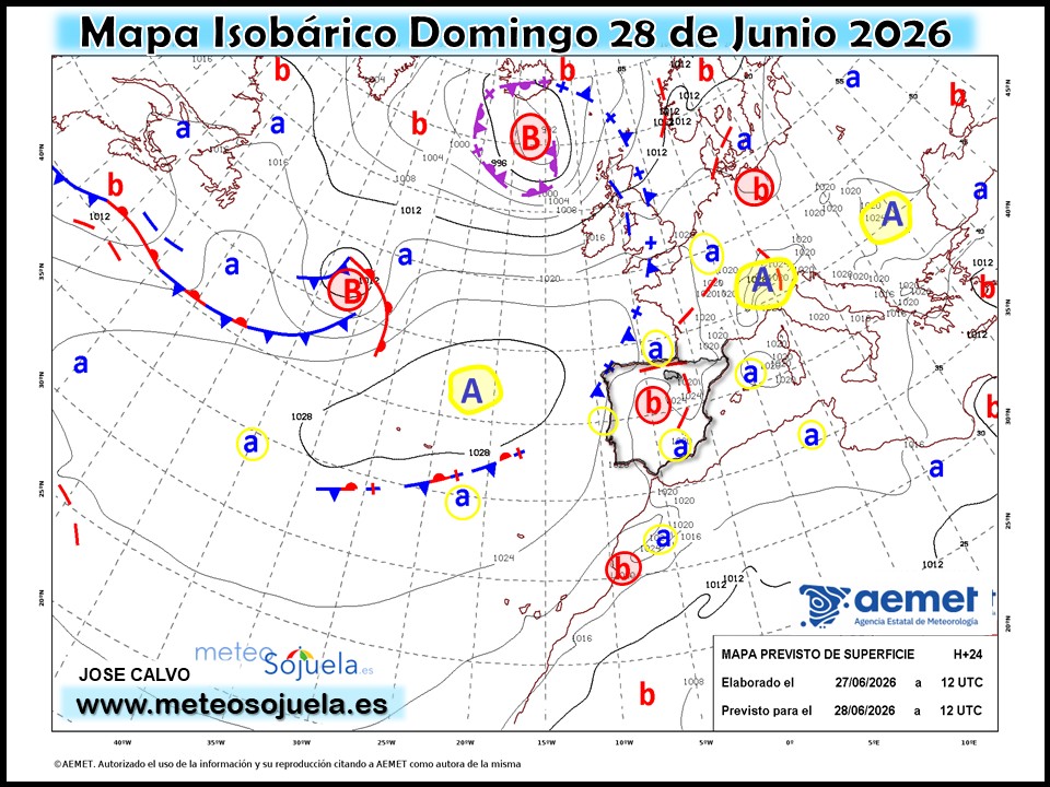 Mapa Isobárico La Rioja. Meteosojuela