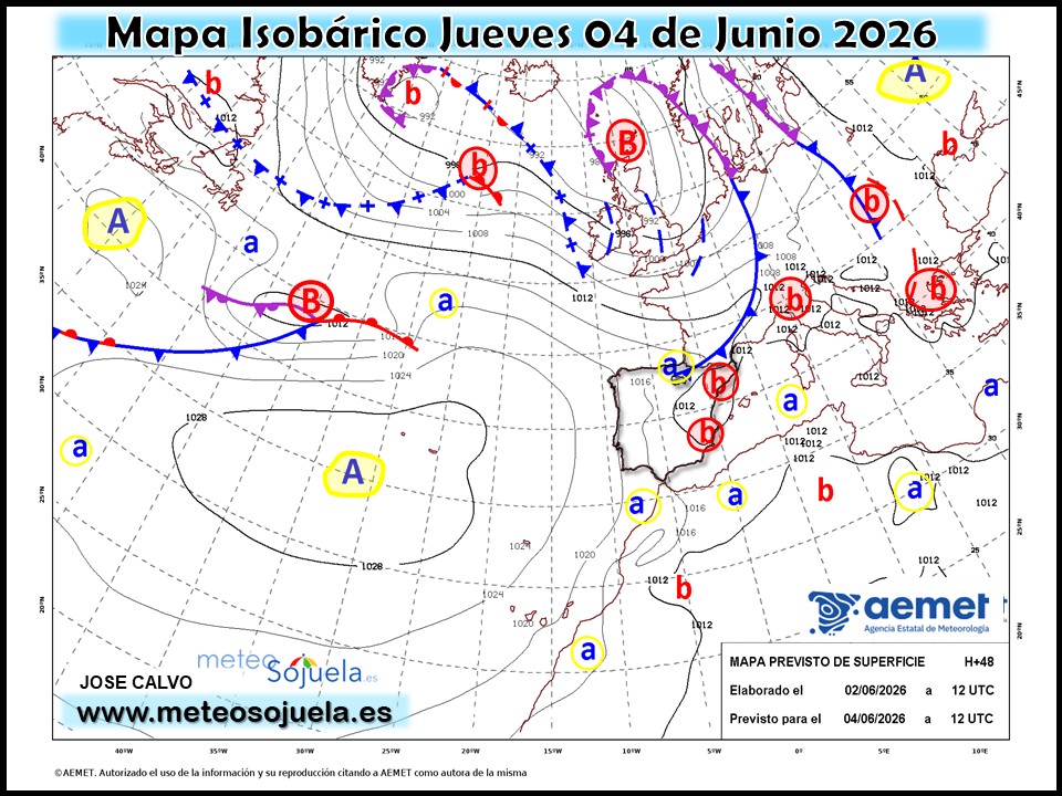 Mapa Isobárico La Rioja. Meteosojuela