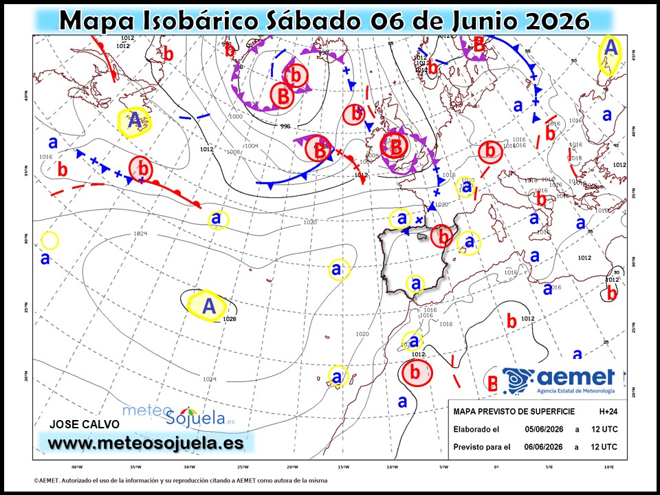 Mapa Isobárico La Rioja. Meteosojuela