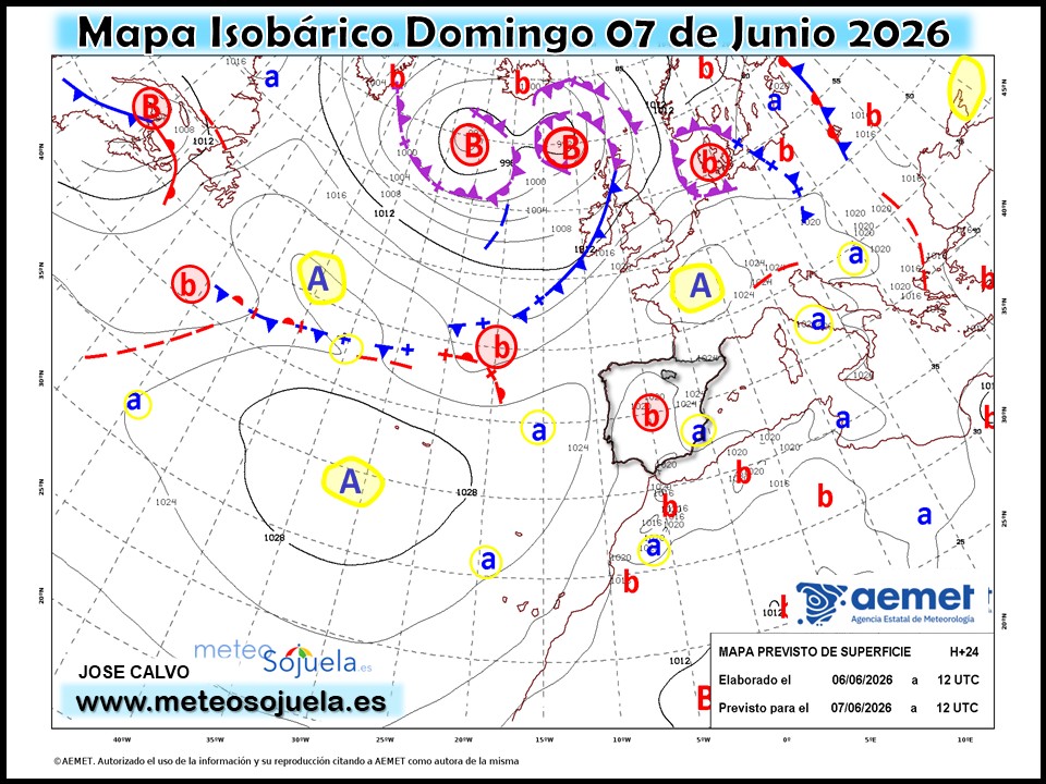 Mapa Isobárico La Rioja. Meteosojuela