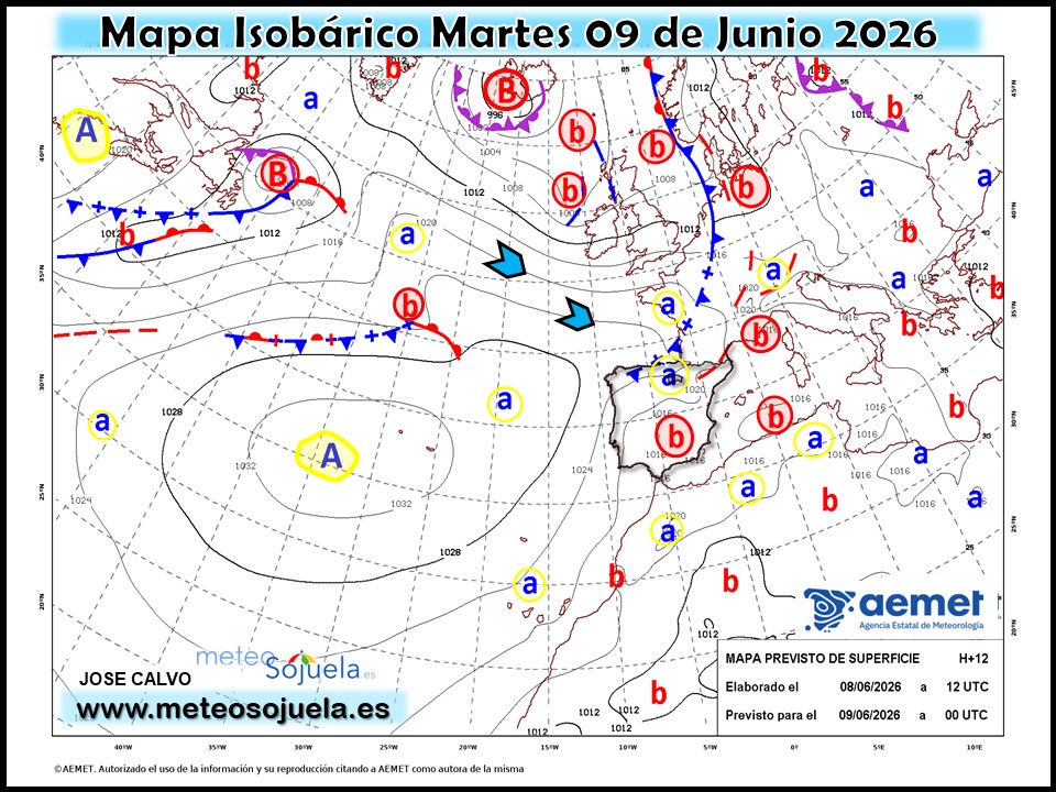 Mapa Isobárico La Rioja. Meteosojuela