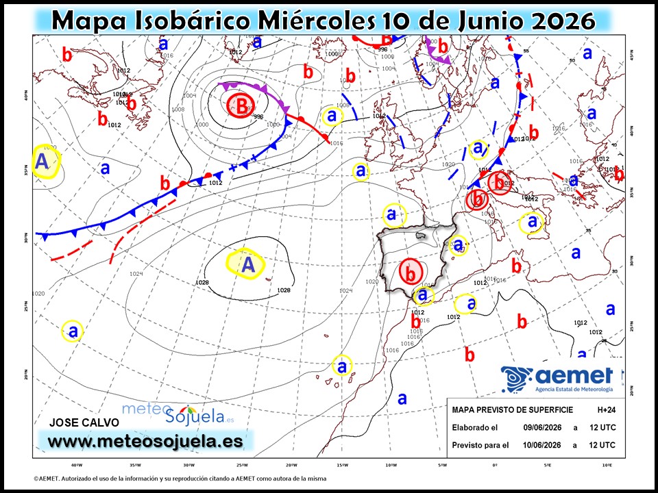 Mapa Isobárico La Rioja. Meteosojuela