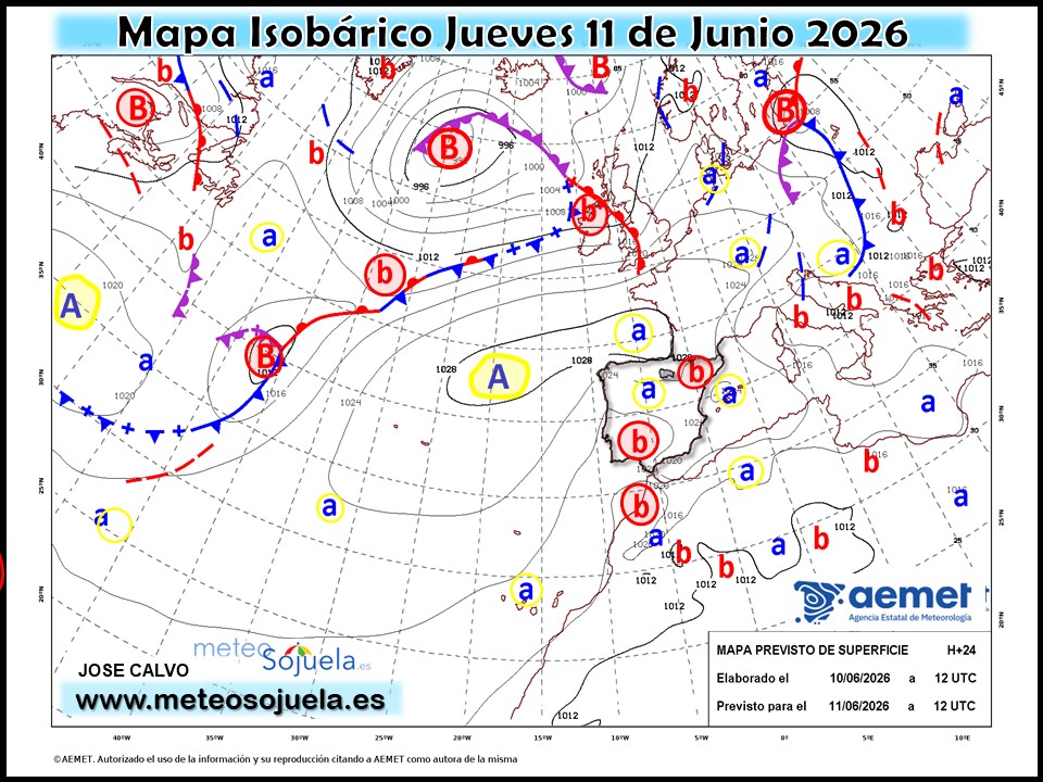 Mapa Isobárico La Rioja. Meteosojuela