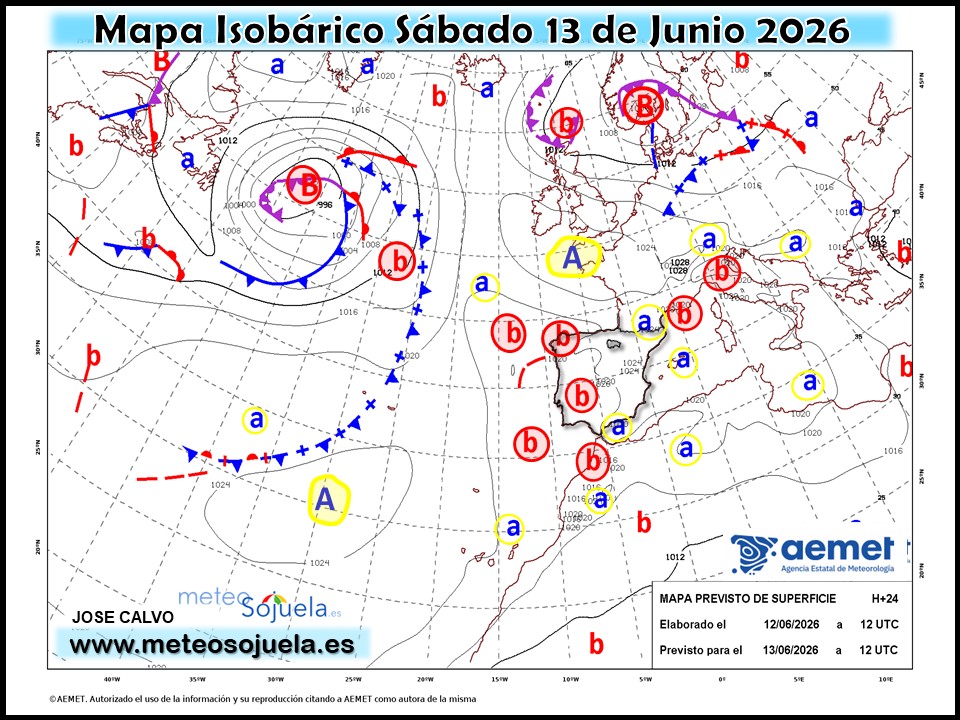 Mapa Isobárico La Rioja. Meteosojuela