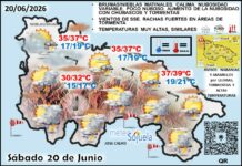 El tiempo de hoy en La Rioja. 20/06/2026. Calor, lluvias y tormentas Mapa del tiempo en La Rioja. Meteosojuela
