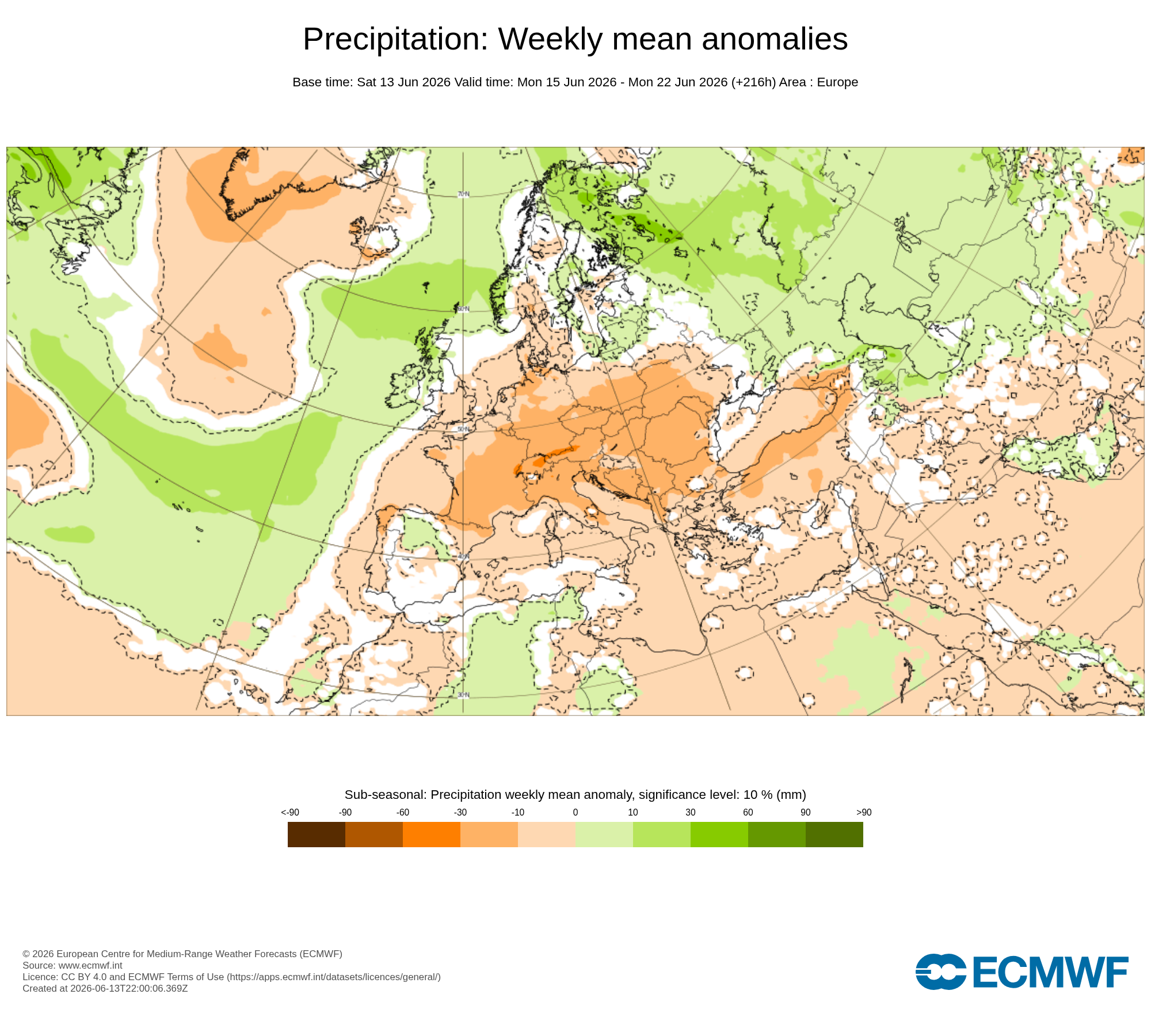 Modelos de Precipitación Junio 3ªsemana ECMWF .Meteosojuela La Rioja