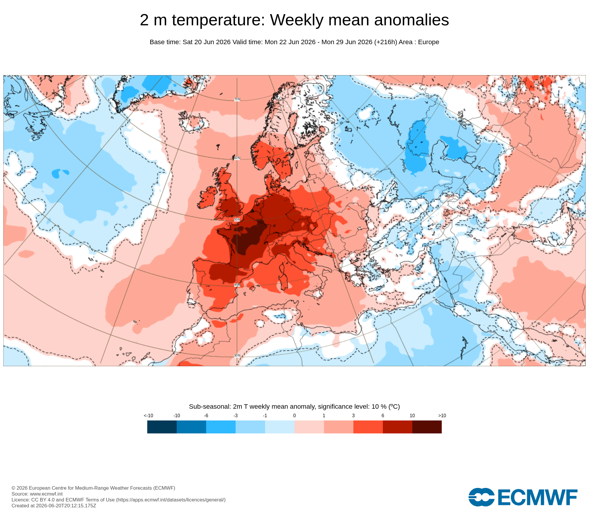 Modelos de Temperatura Junio 4ªsemana ECMWF .Meteosojuela La Rioja