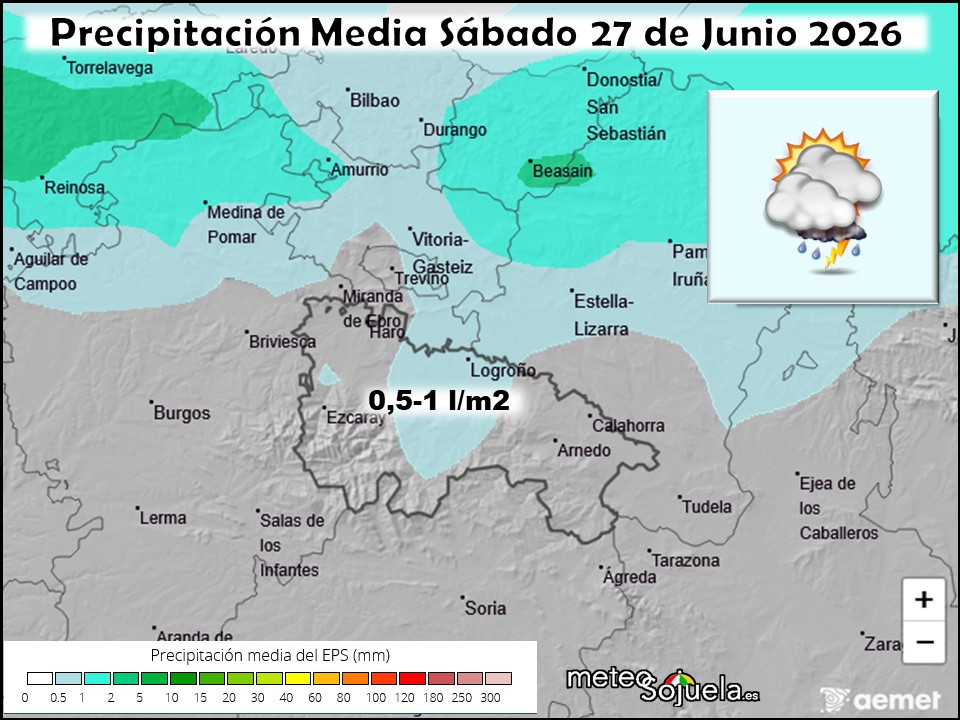 Precipitación Media según AEMET