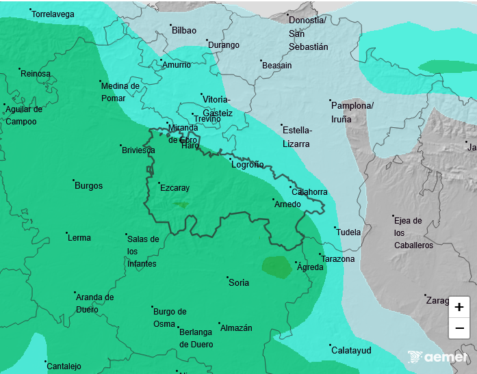 Precipitación Media según AEMET 19