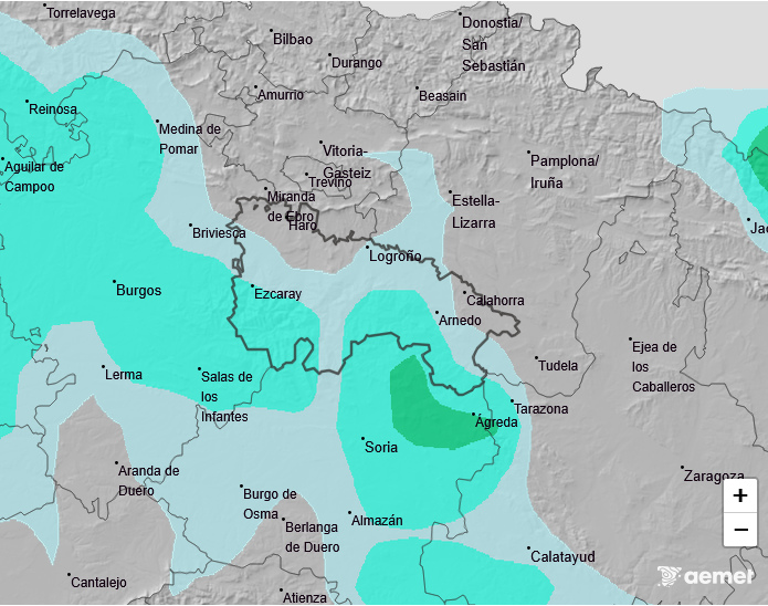 Precipitación Media según AEMET 24