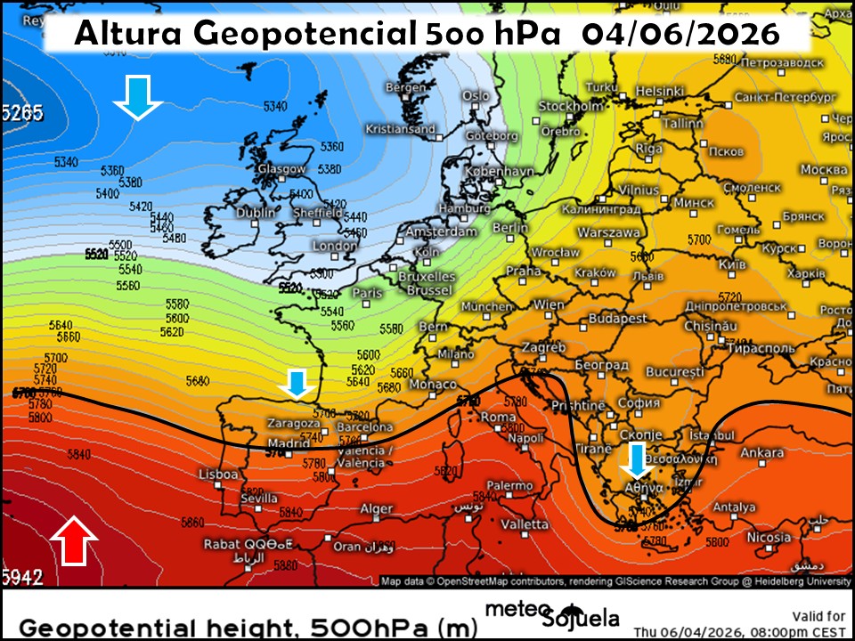 Vaguada de aire frío rozando el norte peninsular