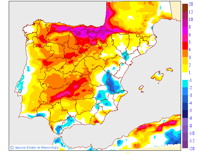 Variación de temperaturas máximas AEMET Meteosojuela 07