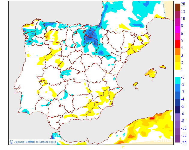 Variación de temperaturas máximas AEMET Meteosojuela 19