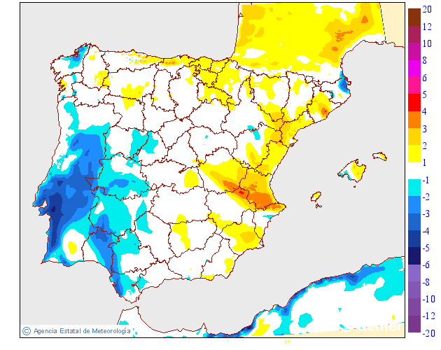 Variación de temperaturas máximas AEMET Meteosojuela 22