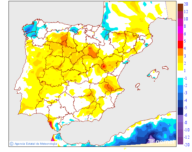Variación de temperaturas máximas AEMET Meteosojuela 30