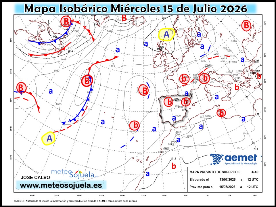 Mapa Isobárico La Rioja. Meteosojuela