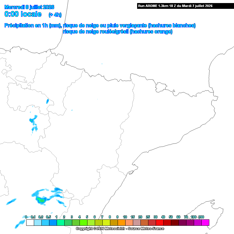 Animación evolución de las precipitaciones previstas en La Rioja