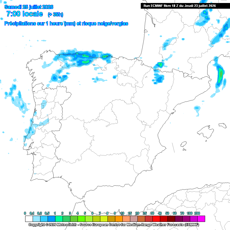 Animación evolución de las precipitaciones previstas en La Rioja