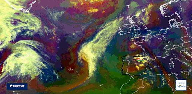 Animación imágenes satélite Meteosat.