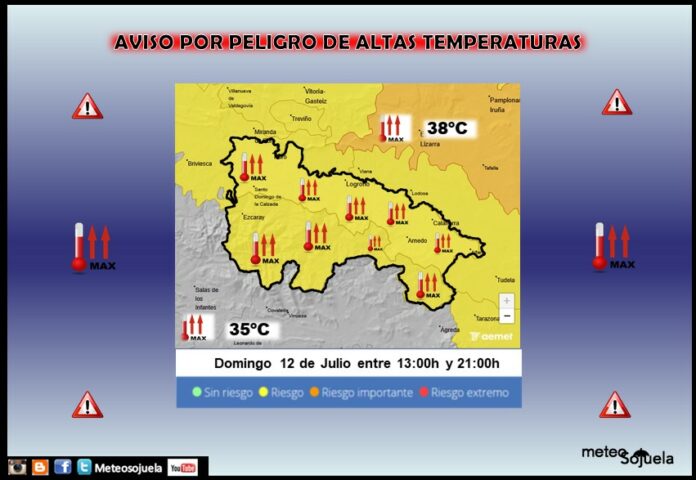 Aviso Amarillo por Altas Temperaturas AEMET 12 Aviso Amarillo por Altas Temperaturas AEMET 12