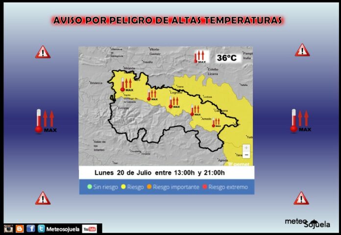Aviso Amarillo por Altas Temperaturas en la Ribera. 20 AEMET Aviso Amarillo por Altas Temperaturas en la Ribera. 20 AEMET