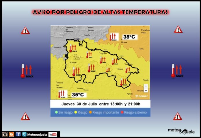 Avisos Amarillos por Altas Temperaturas AEMET 30 Avisos Amarillos por Altas Temperaturas AEMET 30
