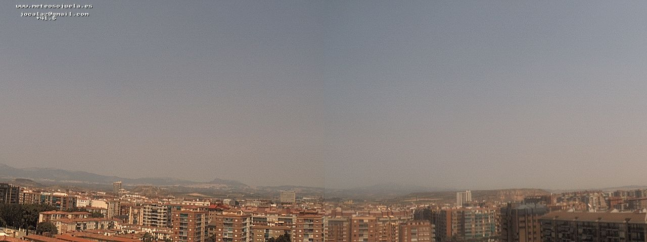 Imagen WEBCAM Logroño Despejado pero velados por el humo y la calima