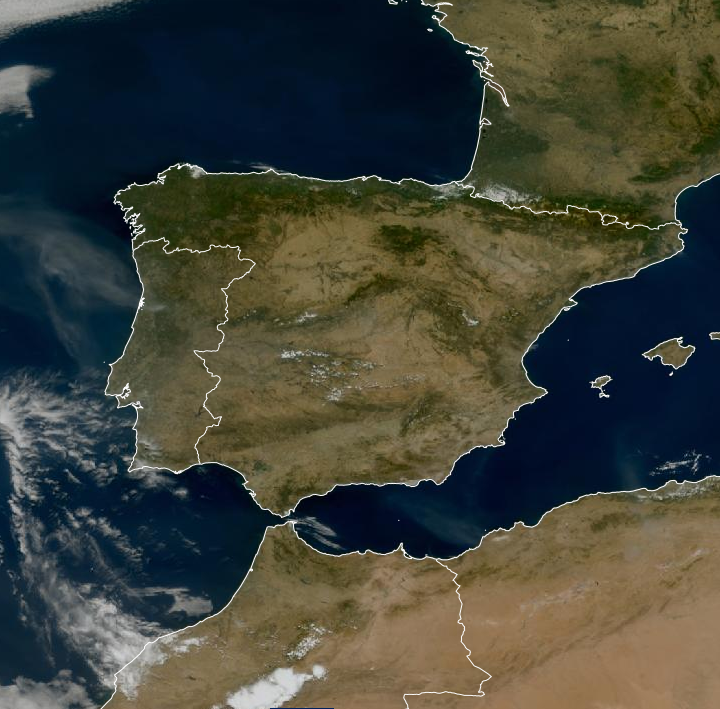 Imagen de satélite. Despejado