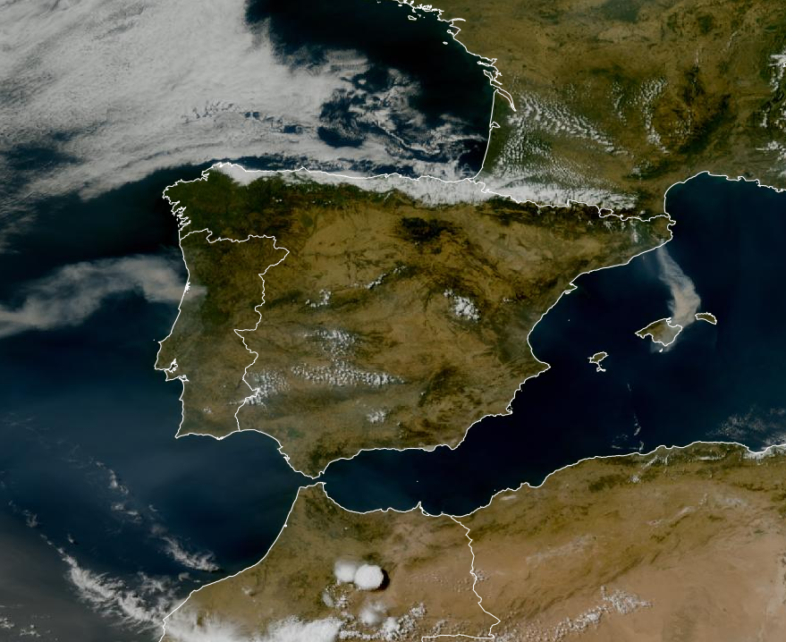 03-07-2026 .-Imagen de satélite. Nubes bajas en el Norte