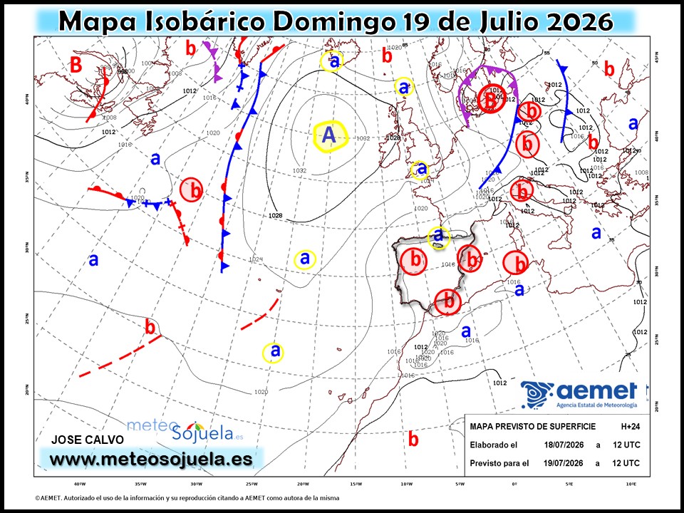 Mapa Isobárico La Rioja. Meteosojuela
