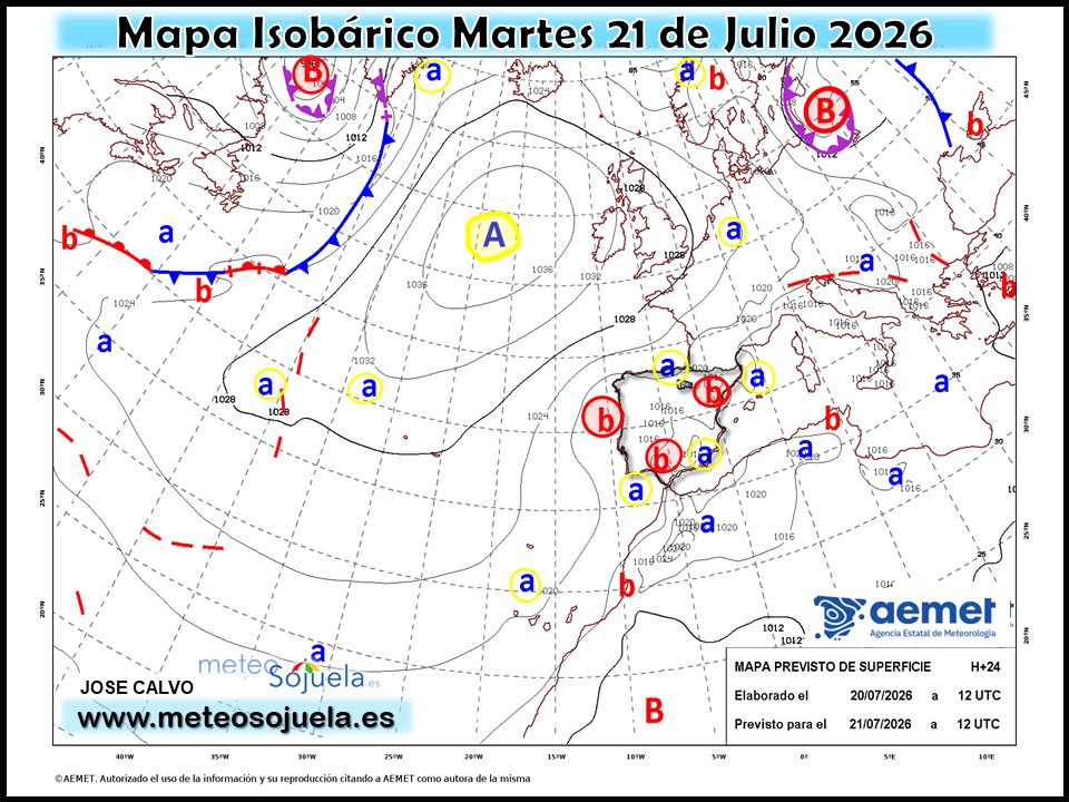 Mapa Isobárico La Rioja. Meteosojuela