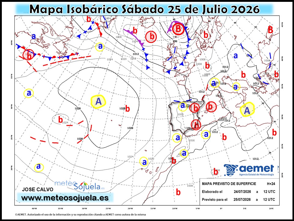 Mapa Isobárico La Rioja. Meteosojuela