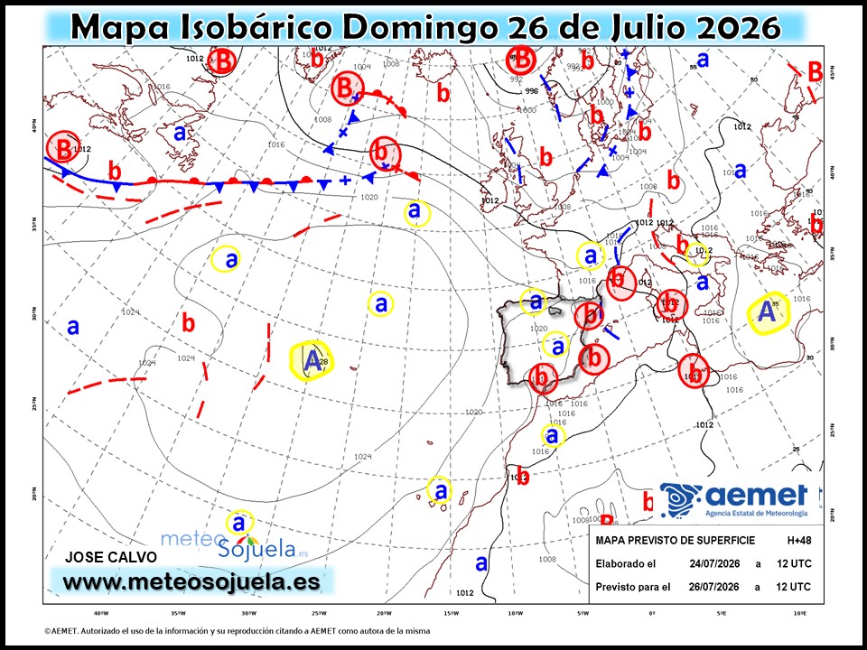 Mapa Isobárico La Rioja. Meteosojuela