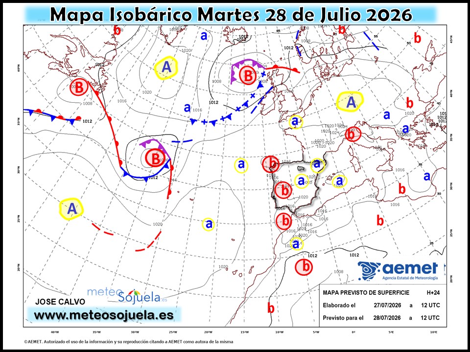 Mapa Isobárico La Rioja. Meteosojuela
