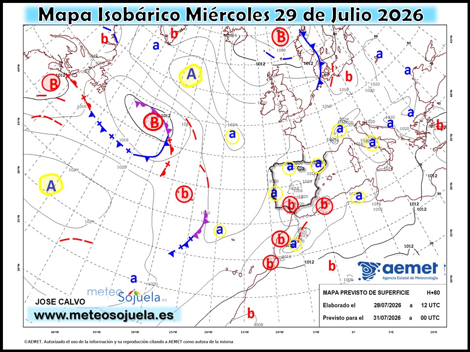 Mapa Isobárico La Rioja. Meteosojuela