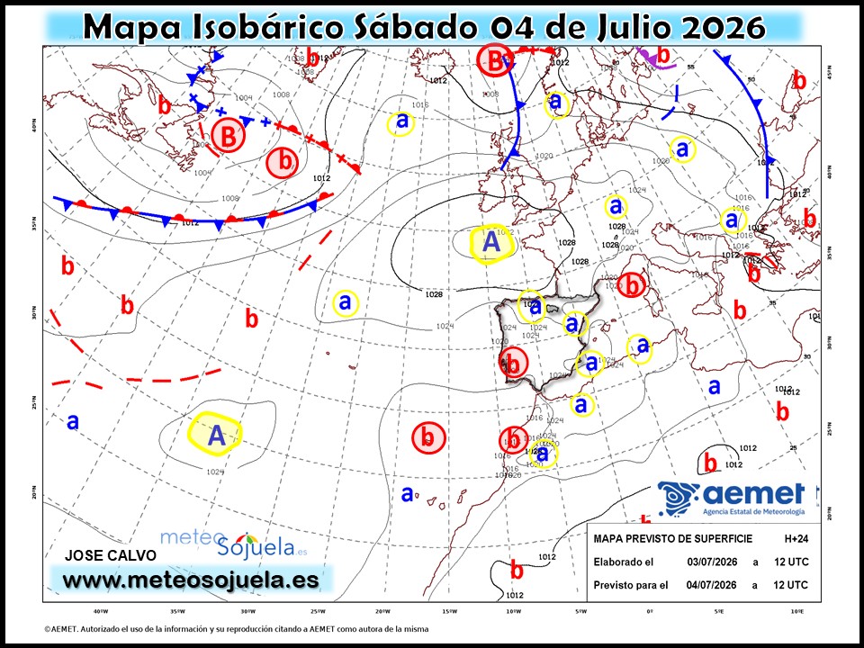 Mapa Isobárico La Rioja. Meteosojuela