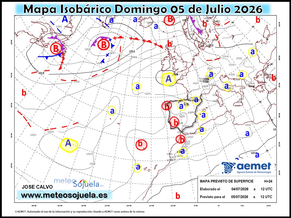 Mapa Isobárico La Rioja. Meteosojuela