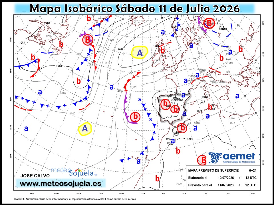 Mapa Isobárico La Rioja. Meteosojuela