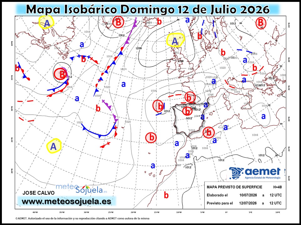 Mapa Isobárico La Rioja. Meteosojuela