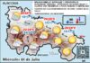 El tiempo de hoy en La Rioja. 01/07/2026. Fresquito de Julio Mapa del tiempo en La Rioja. Meteosojuela