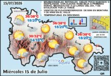 El tiempo de hoy en La Rioja. 15/07/2026. Chicharrina, pero menos Mapa del tiempo en La Rioja. Meteosojuela
