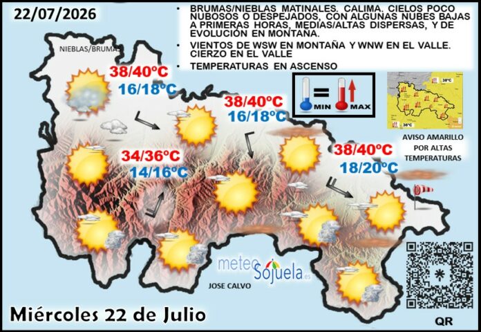 Mapa del tiempo en La Rioja. Meteosojuela Mapa del tiempo en La Rioja. Meteosojuela