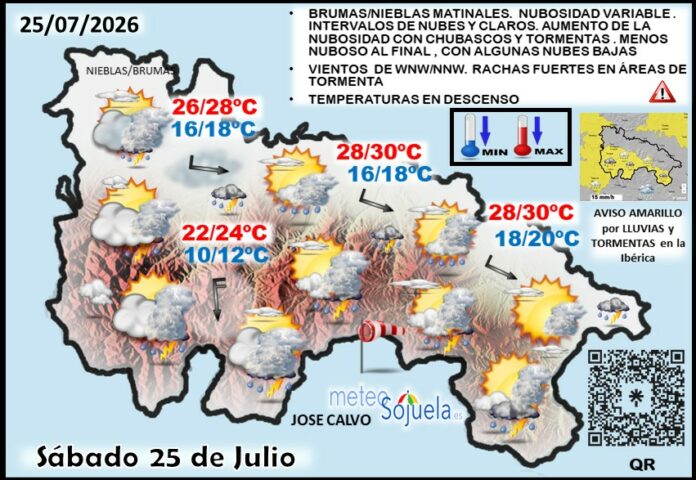 Mapa del tiempo en La Rioja. Meteosojuela Mapa del tiempo en La Rioja. Meteosojuela