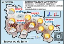 El tiempo de hoy en La Rioja. 02/07/2026. Aguanta el fresco del Norte Mapa del tiempo en La Rioja. Meteosojuela