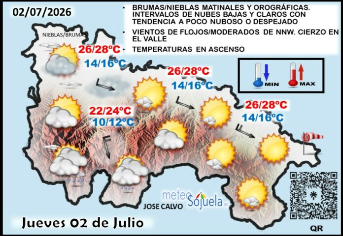 Mapa del tiempo en La Rioja. Meteosojuela Mapa del tiempo en La Rioja. Meteosojuela